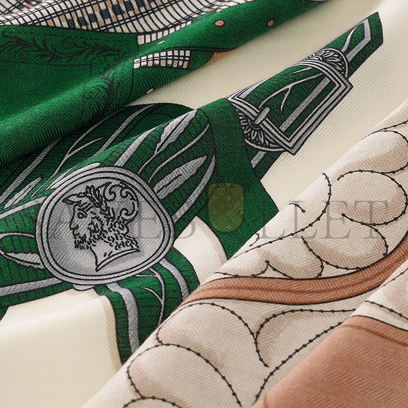 HERMES LETTRES EQUESTRES SHAWL 140 H244039S 08 (137*136cm)